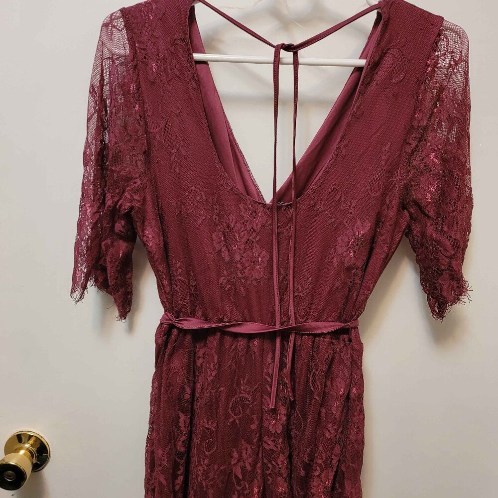 Lace Burgandy Romper